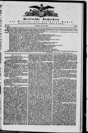 Berlinische Nachrichten von Staats- und gelehrten Sachen vom 25.06.1845