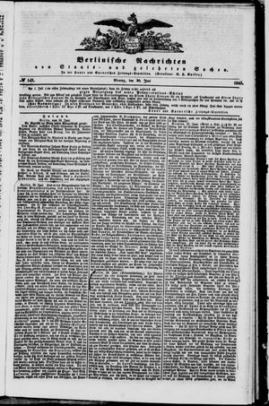Berlinische Nachrichten von Staats- und gelehrten Sachen vom 30.06.1845