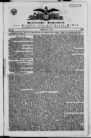 Berlinische Nachrichten von Staats- und gelehrten Sachen on Jul 1, 1845