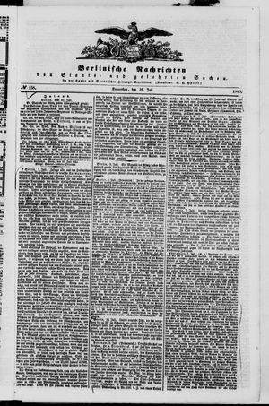 Berlinische Nachrichten von Staats- und gelehrten Sachen vom 10.07.1845