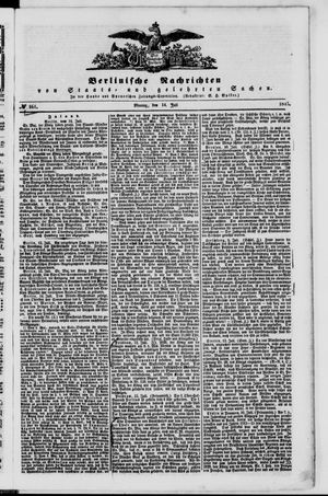 Berlinische Nachrichten von Staats- und gelehrten Sachen vom 14.07.1845