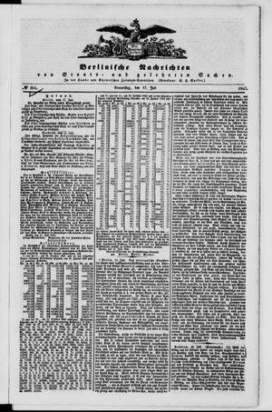 Berlinische Nachrichten von Staats- und gelehrten Sachen vom 17.07.1845