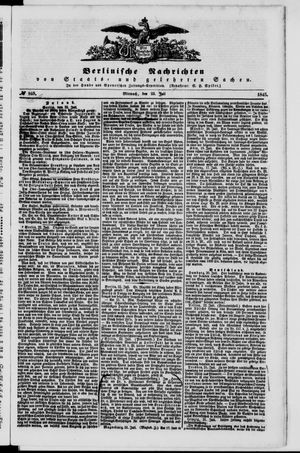 Berlinische Nachrichten von Staats- und gelehrten Sachen vom 23.07.1845