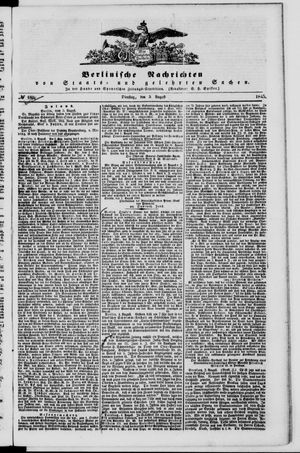 Berlinische Nachrichten von Staats- und gelehrten Sachen vom 05.08.1845