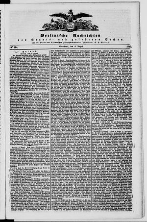 Berlinische Nachrichten von Staats- und gelehrten Sachen on Aug 9, 1845