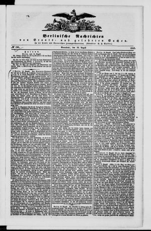 Berlinische Nachrichten von Staats- und gelehrten Sachen vom 16.08.1845
