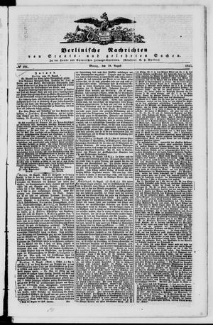 Berlinische Nachrichten von Staats- und gelehrten Sachen vom 18.08.1845