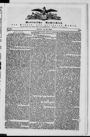 Berlinische Nachrichten von Staats- und gelehrten Sachen vom 30.08.1845