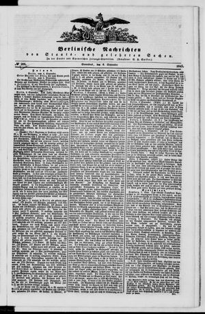 Berlinische Nachrichten von Staats- und gelehrten Sachen vom 06.09.1845