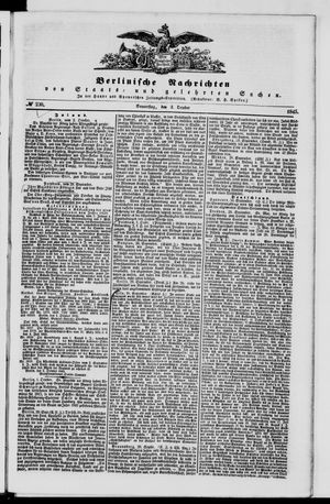 Berlinische Nachrichten von Staats- und gelehrten Sachen vom 02.10.1845