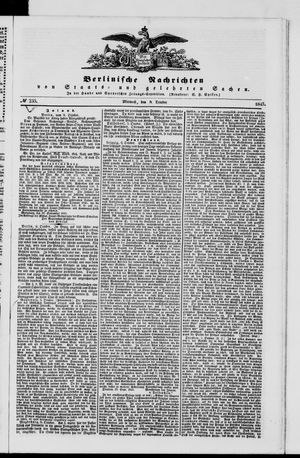 Berlinische Nachrichten von Staats- und gelehrten Sachen on Oct 8, 1845
