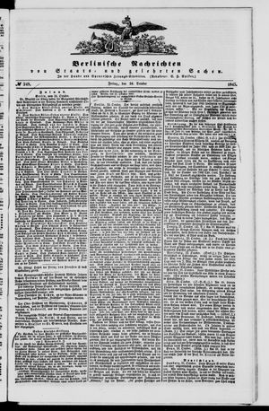 Berlinische Nachrichten von Staats- und gelehrten Sachen vom 24.10.1845
