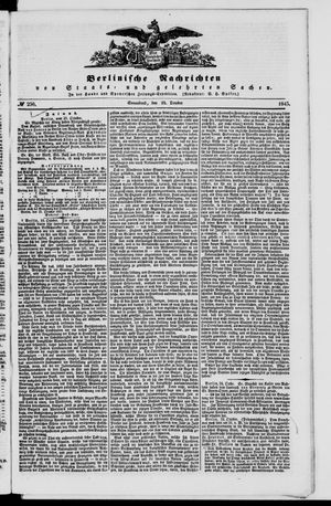 Berlinische Nachrichten von Staats- und gelehrten Sachen vom 25.10.1845