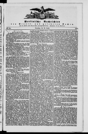 Berlinische Nachrichten von Staats- und gelehrten Sachen vom 30.10.1845