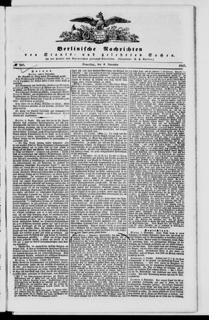 Berlinische Nachrichten von Staats- und gelehrten Sachen vom 06.11.1845