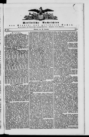 Berlinische Nachrichten von Staats- und gelehrten Sachen vom 12.11.1845