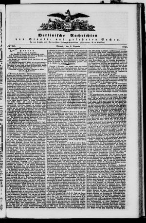 Berlinische Nachrichten von Staats- und gelehrten Sachen vom 03.12.1845