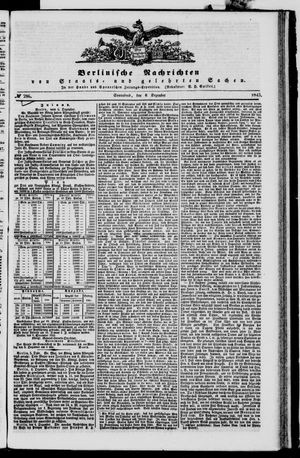 Berlinische Nachrichten von Staats- und gelehrten Sachen vom 06.12.1845