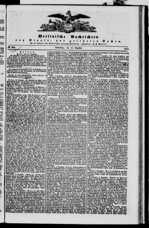 Berlinische Nachrichten von Staats- und gelehrten Sachen vom 11.12.1845