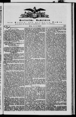 Berlinische Nachrichten von Staats- und gelehrten Sachen vom 12.12.1845