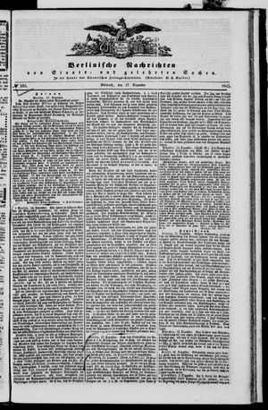 Berlinische Nachrichten von Staats- und gelehrten Sachen vom 17.12.1845