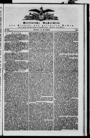 Berlinische Nachrichten von Staats- und gelehrten Sachen vom 20.12.1845