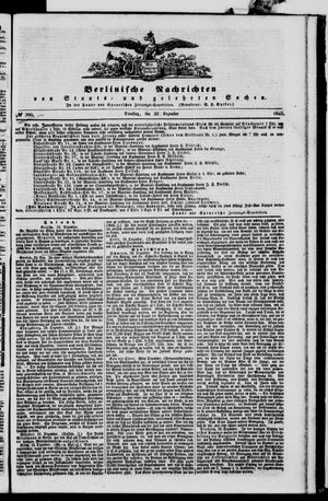 Berlinische Nachrichten von Staats- und gelehrten Sachen vom 23.12.1845