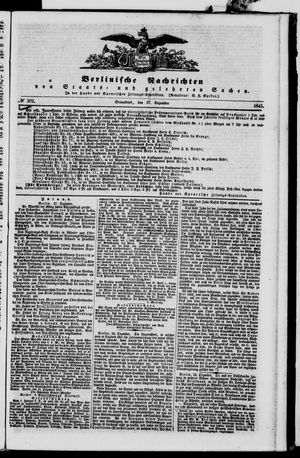 Berlinische Nachrichten von Staats- und gelehrten Sachen vom 27.12.1845