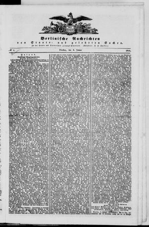 Berlinische Nachrichten von Staats- und gelehrten Sachen vom 06.01.1846