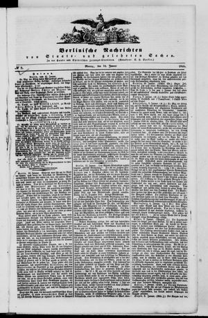 Berlinische Nachrichten von Staats- und gelehrten Sachen on Jan 12, 1846