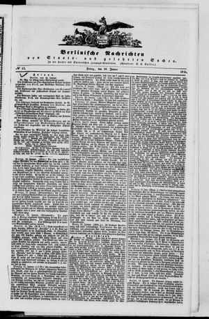Berlinische Nachrichten von Staats- und gelehrten Sachen vom 16.01.1846