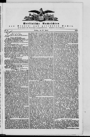 Berlinische Nachrichten von Staats- und gelehrten Sachen on Jan 20, 1846