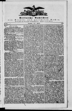 Berlinische Nachrichten von Staats- und gelehrten Sachen vom 07.02.1846