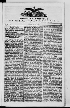 Berlinische Nachrichten von Staats- und gelehrten Sachen vom 10.02.1846