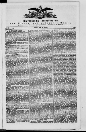 Berlinische Nachrichten von Staats- und gelehrten Sachen vom 16.02.1846