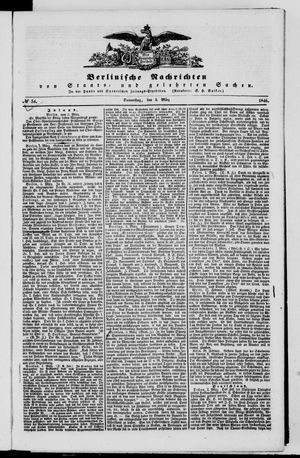 Berlinische Nachrichten von Staats- und gelehrten Sachen on Mar 5, 1846