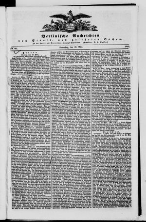 Berlinische Nachrichten von Staats- und gelehrten Sachen on Mar 19, 1846