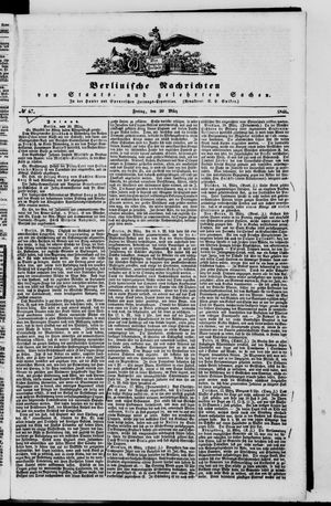 Berlinische Nachrichten von Staats- und gelehrten Sachen vom 20.03.1846