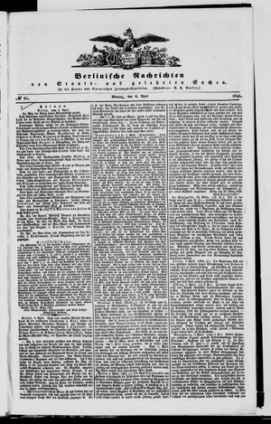 Berlinische Nachrichten von Staats- und gelehrten Sachen vom 06.04.1846