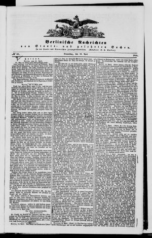 Berlinische Nachrichten von Staats- und gelehrten Sachen on Apr 16, 1846