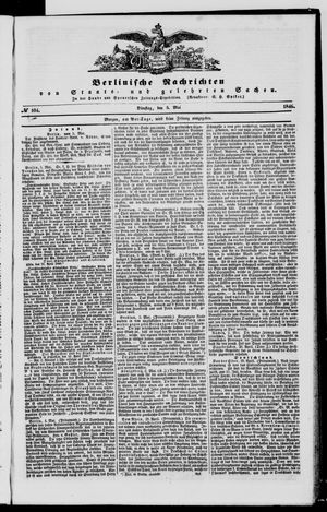 Berlinische Nachrichten von Staats- und gelehrten Sachen vom 05.05.1846