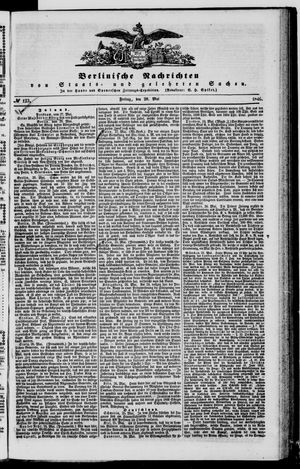 Berlinische Nachrichten von Staats- und gelehrten Sachen on May 29, 1846