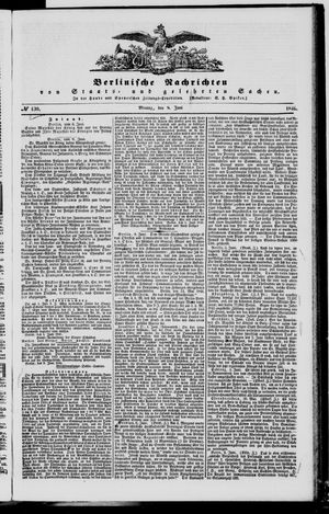 Berlinische Nachrichten von Staats- und gelehrten Sachen vom 08.06.1846