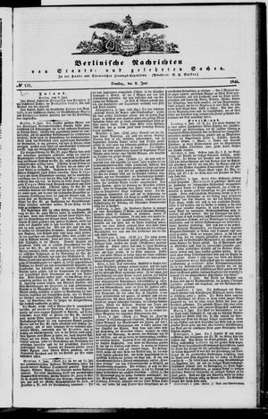 Berlinische Nachrichten von Staats- und gelehrten Sachen vom 09.06.1846