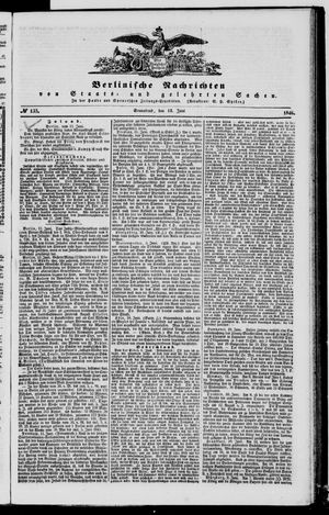 Berlinische Nachrichten von Staats- und gelehrten Sachen vom 13.06.1846