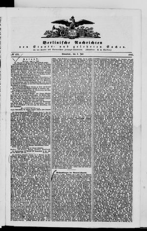 Berlinische Nachrichten von Staats- und gelehrten Sachen vom 04.07.1846