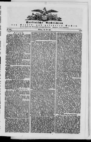 Berlinische Nachrichten von Staats- und gelehrten Sachen vom 20.07.1846