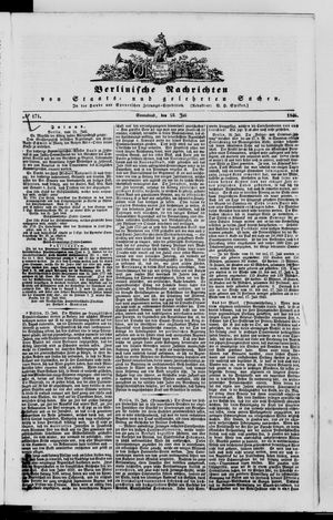 Berlinische Nachrichten von Staats- und gelehrten Sachen vom 25.07.1846