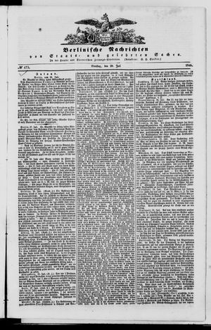 Berlinische Nachrichten von Staats- und gelehrten Sachen vom 28.07.1846