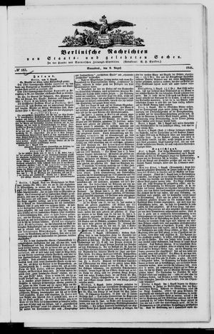 Berlinische Nachrichten von Staats- und gelehrten Sachen vom 08.08.1846